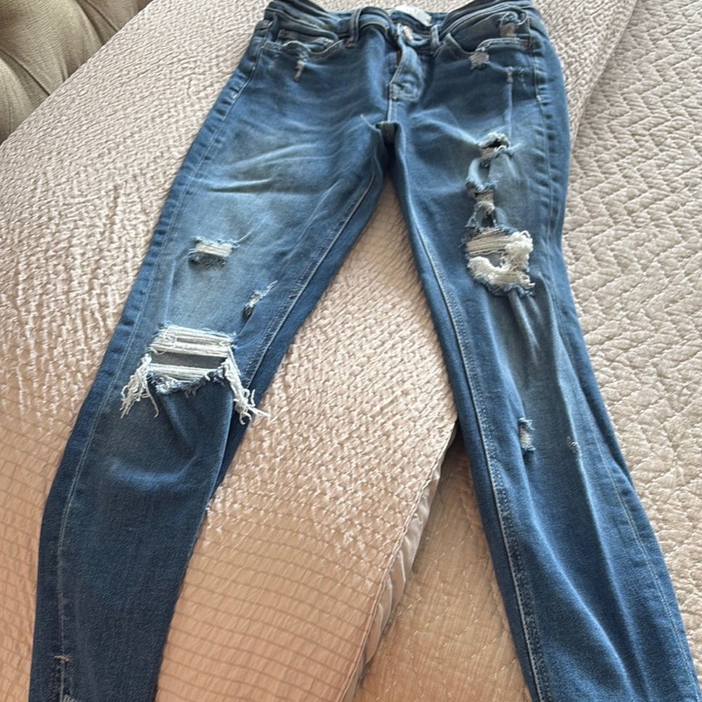 Distressed Blue Women's Jeans
